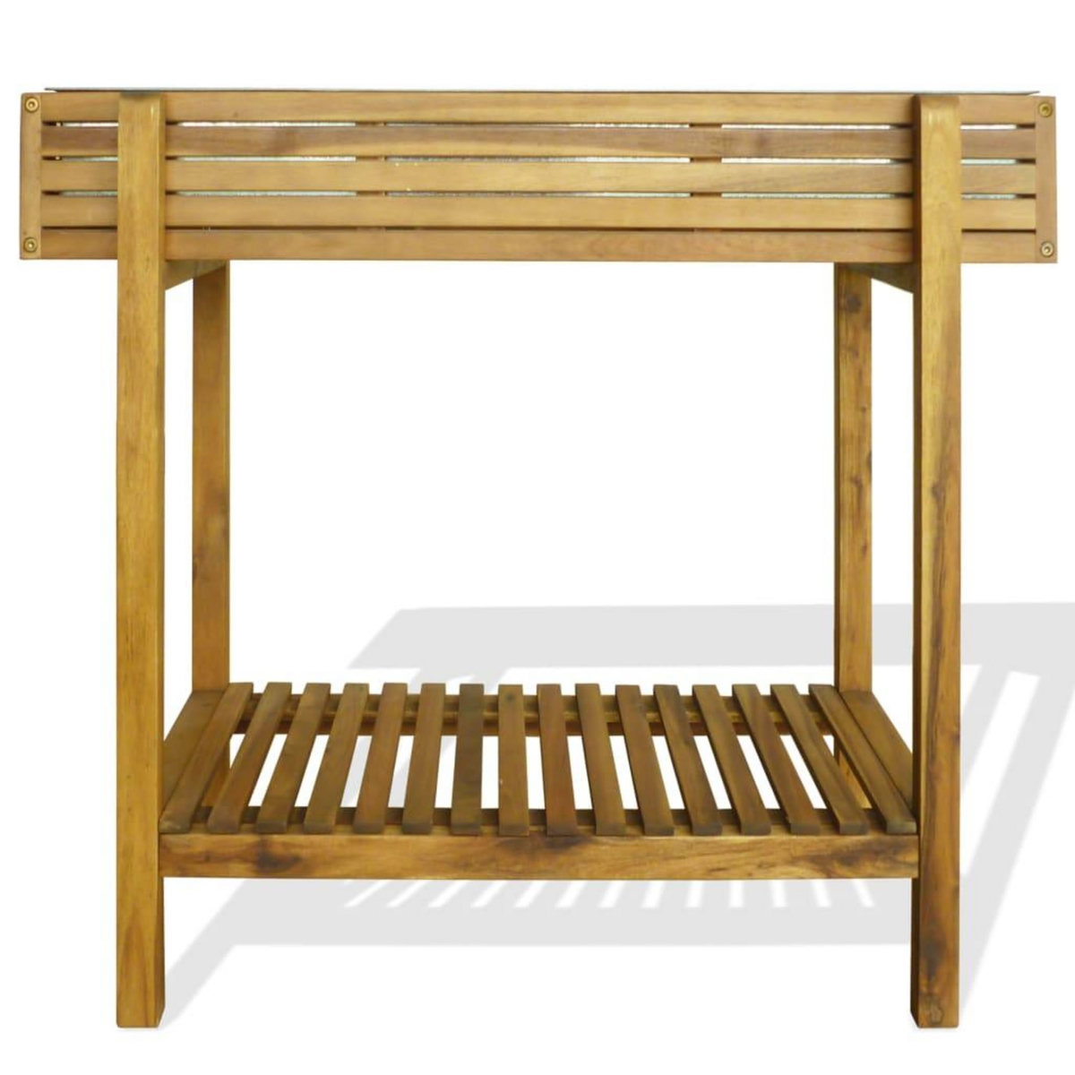 VIDAXL Lit sureleve de jardin Bois massif d'acacia et zinc
