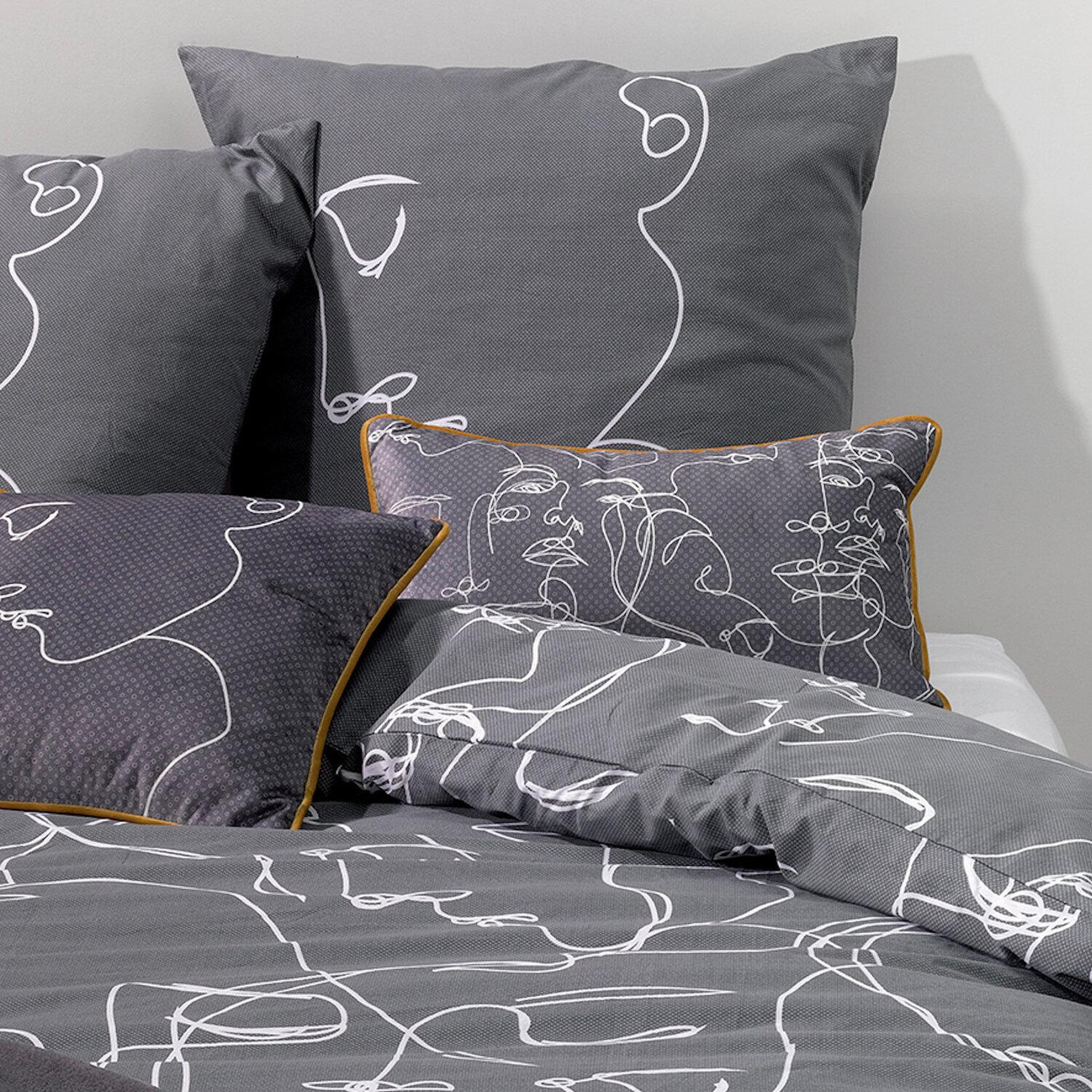 Voir la diapositive 4 : Les Ateliers du Linge Parure housse de couette 100% coton 57fils-nymphea