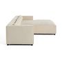 Voir la diapositive 6 : LISA DESIGN Ela - canapé d'angle droit 4 places - en tissu velours relief