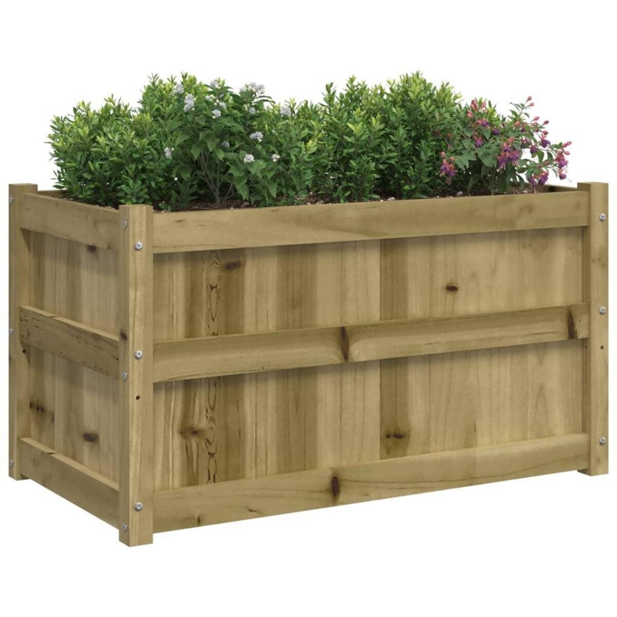 VIDAXL Jardinieres 2 pcs bois de pin impregne