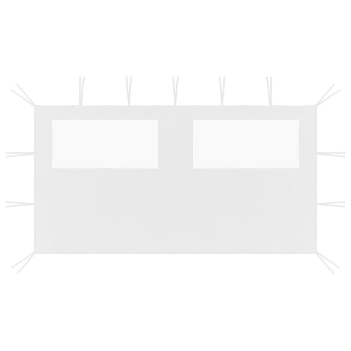 VIDAXL Paroi laterale de belvedere avec fenetres 4x2 m Blanc