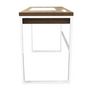 Voir la diapositive 4 : Paris Prix Bureau Design 1 Tiroir  Porqa  100cm Naturel & Blanc