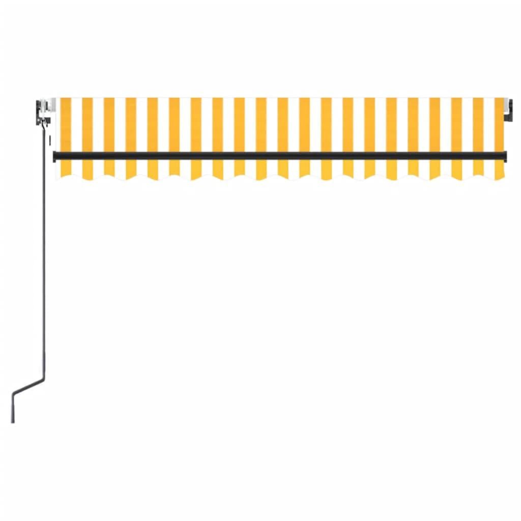 Voir la diapositive 4 : VIDAXL Auvent automatique capteur de vent/LED 350x250cm Jaune et blanc