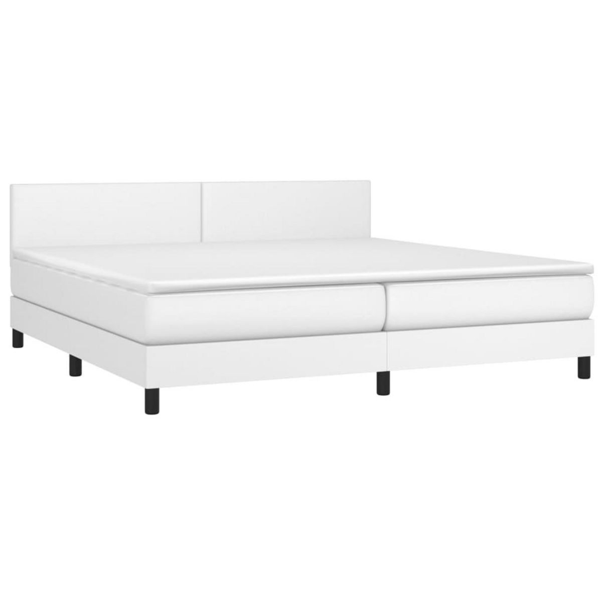 VIDAXL Sommier a lattes de lit avec matelas et LED Blanc 200x200 cm