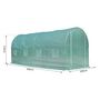 Voir la diapositive 3 : OUTSUNNY Serre de jardin tunnel surface sol 10 m² 5L x 2l x 2,10H m châssis tubulaire renforcé porte zippée 8 fenêtres enroulables vert