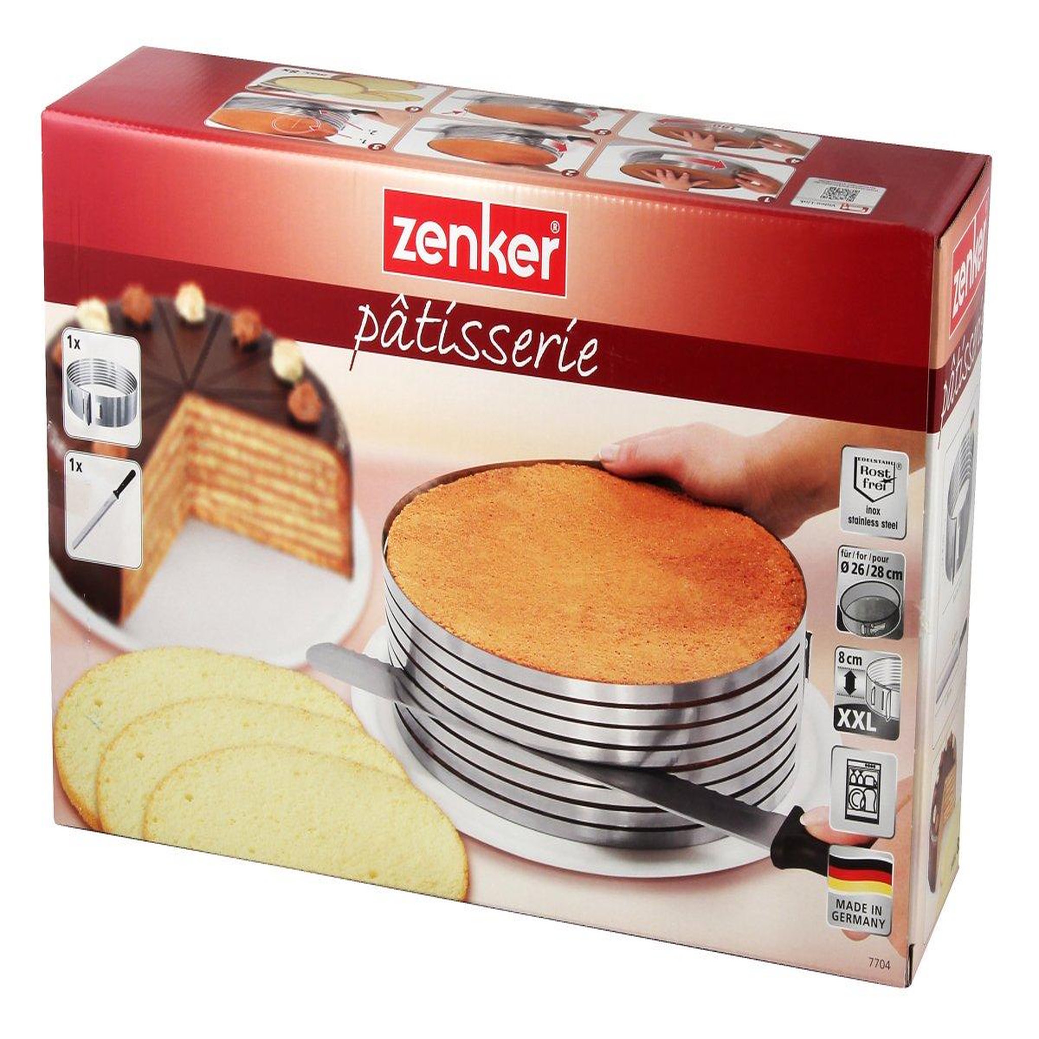 Voir la diapositive 5 : ZENKER Ensemble de 2 ustensiles de pâtisserie pour layer cakes zenker