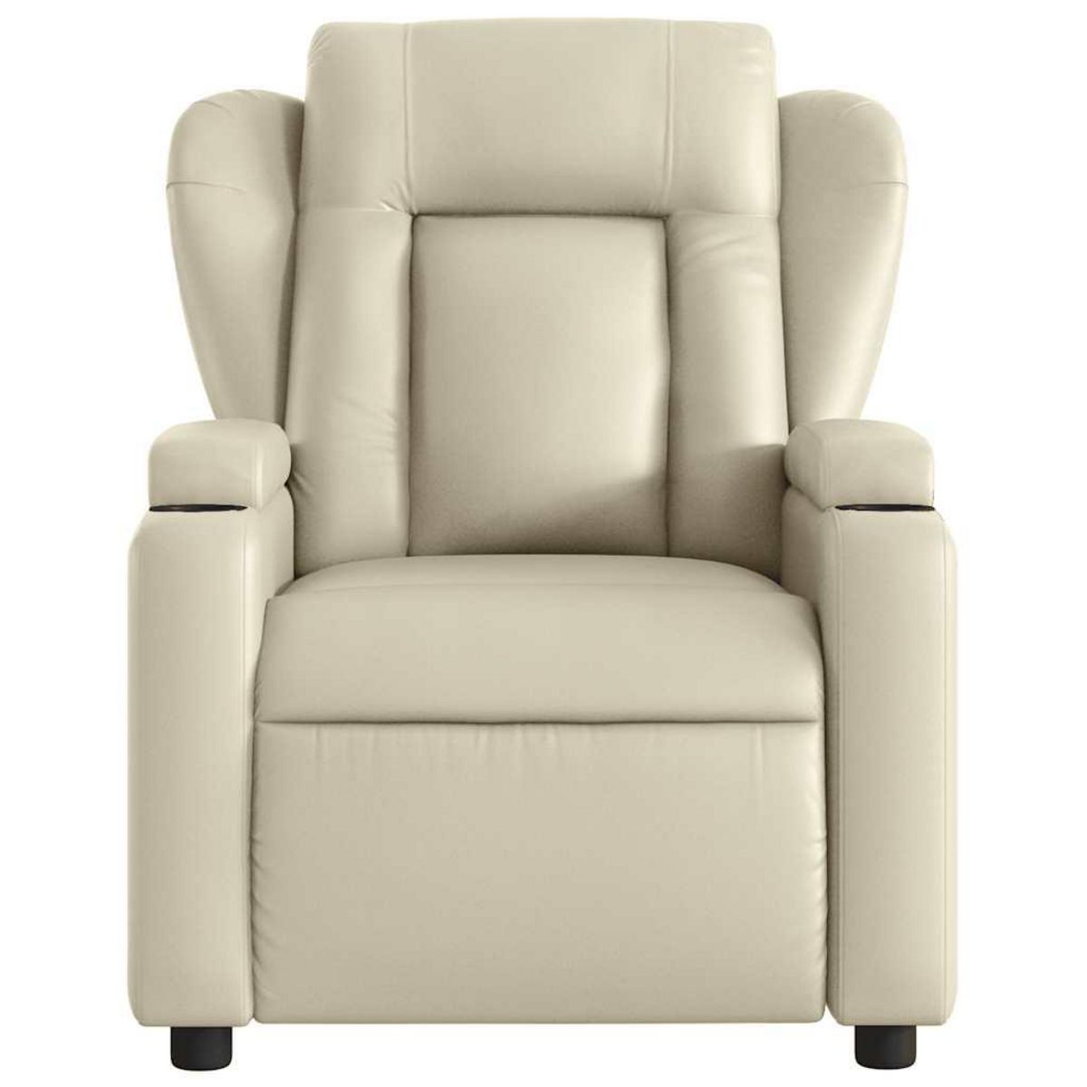 VIDAXL Fauteuil inclinable de massage Creme Similicuir