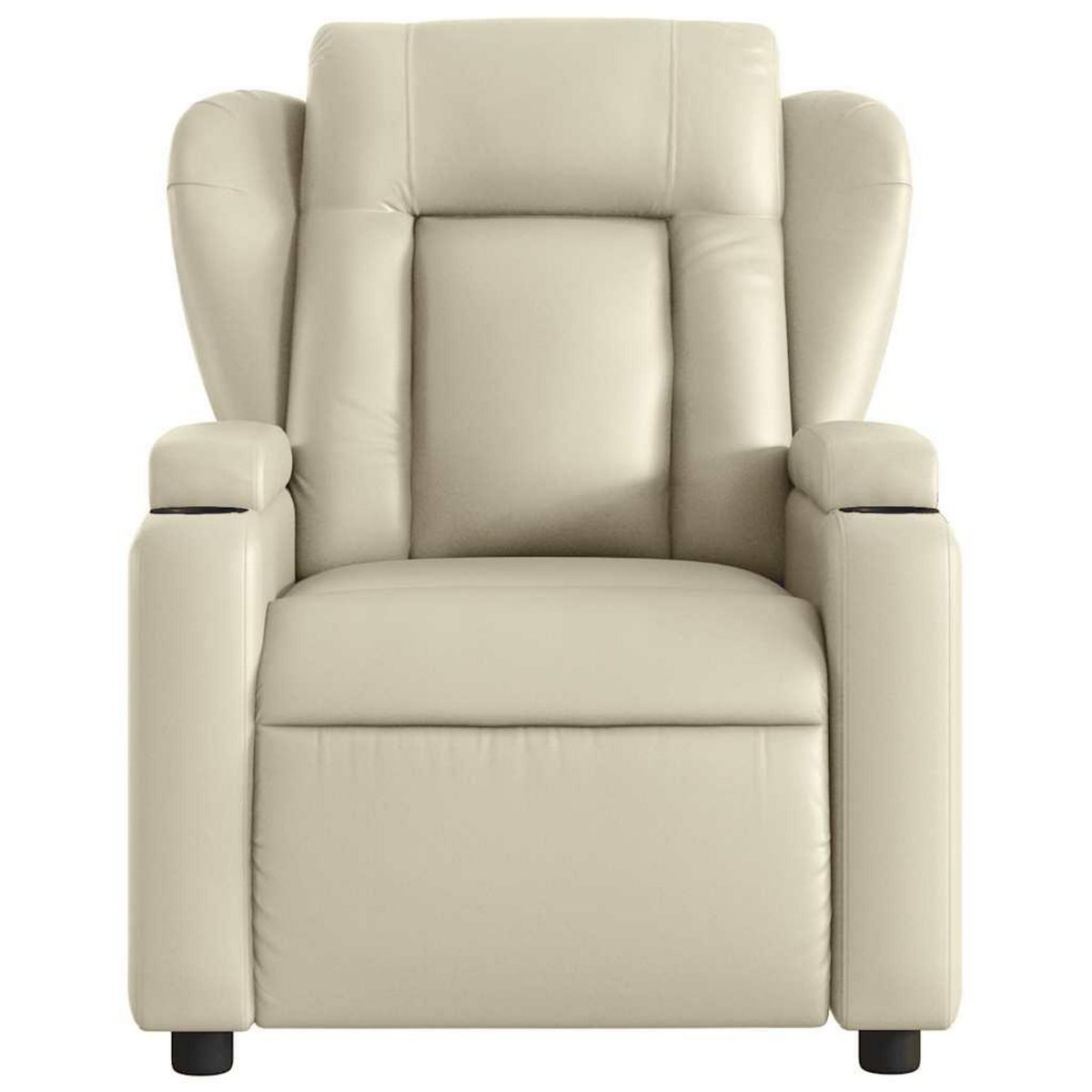 VIDAXL Fauteuil inclinable de massage Creme Similicuir