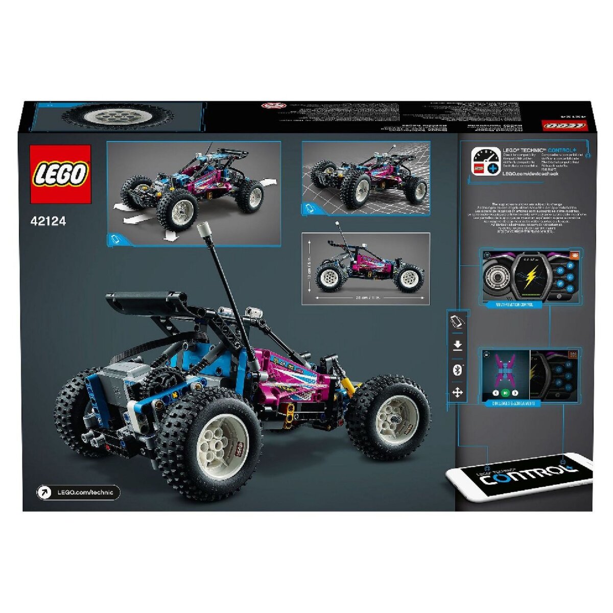 LEGO LEGO Technic 42124 Buggy Tout-Terrain, Jouet Voiture Télécommandée Enfants de 10 Ans et Plus