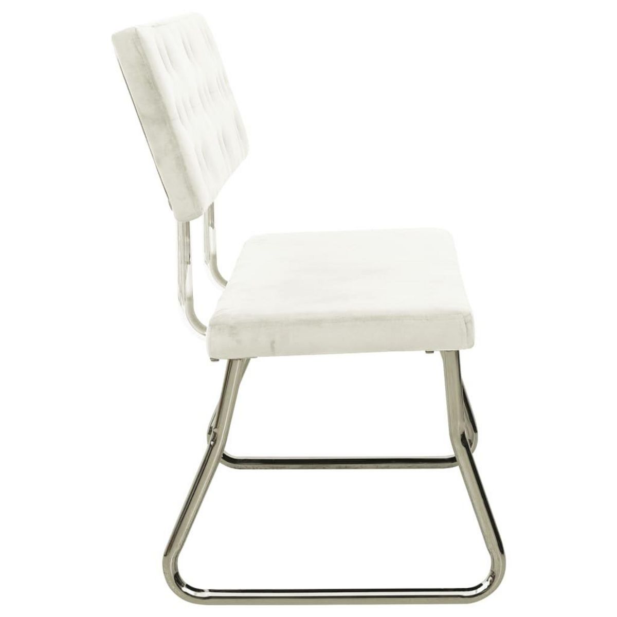 VIDAXL Banc 110 cm Blanc creme Velours