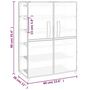 Voir la diapositive 6 : VIDAXL Armoire a chaussures Creme 60x28x90 cm Tissu