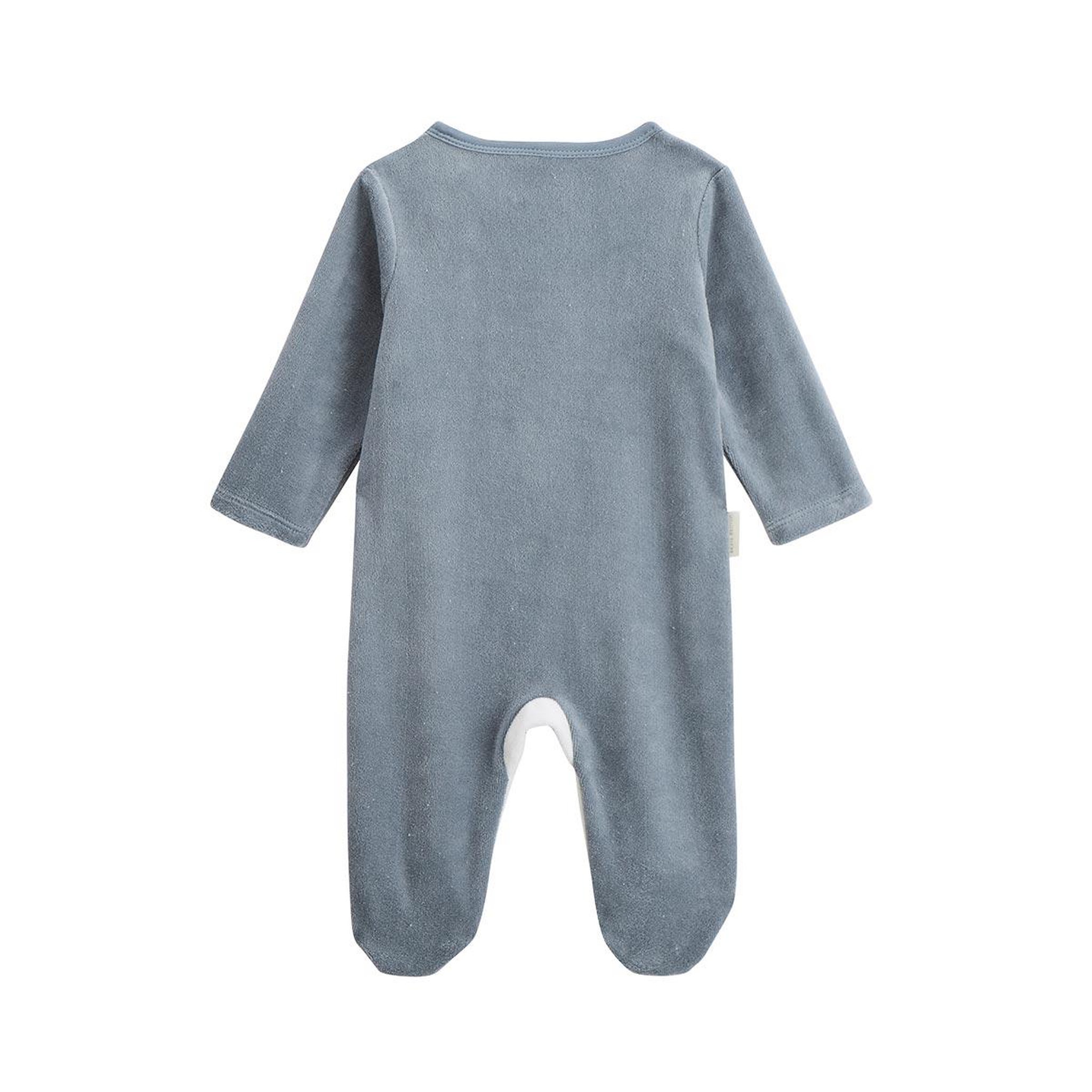 Voir la diapositive 2 : Petit Béguin Pyjama bébé en velours ouverture zippée Rêverie