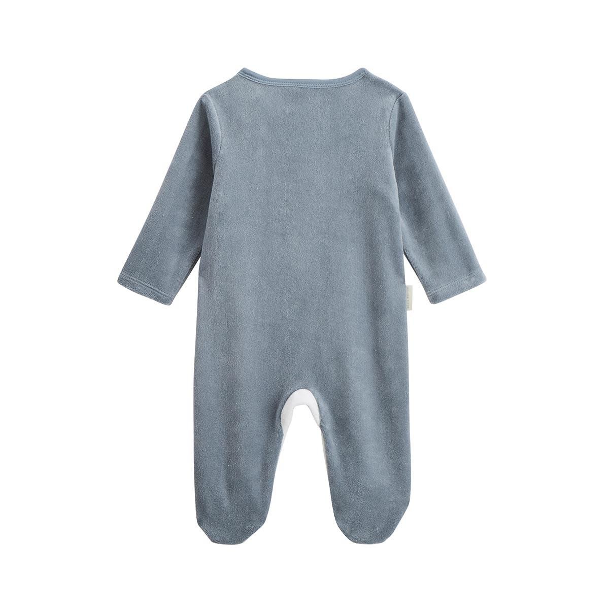 Petit Béguin Pyjama bébé en velours ouverture zippée Rêverie