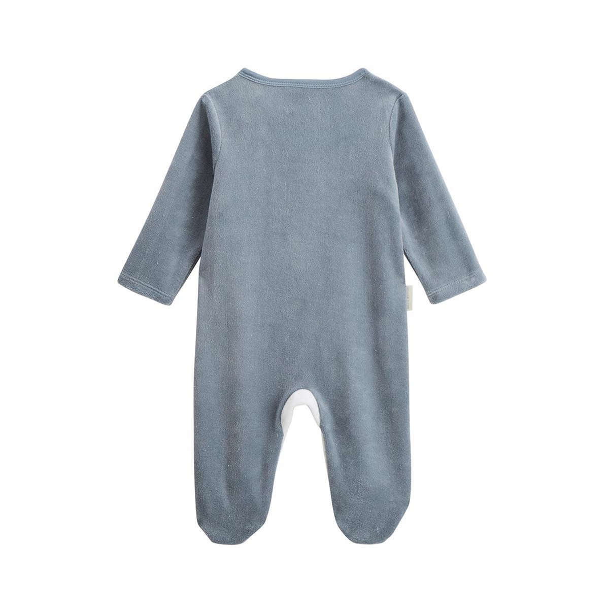 Petit Béguin Pyjama bébé en velours ouverture zippée Rêverie