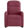 Voir la diapositive 5 : VIDAXL Fauteuil inclinable rouge bordeaux tissu