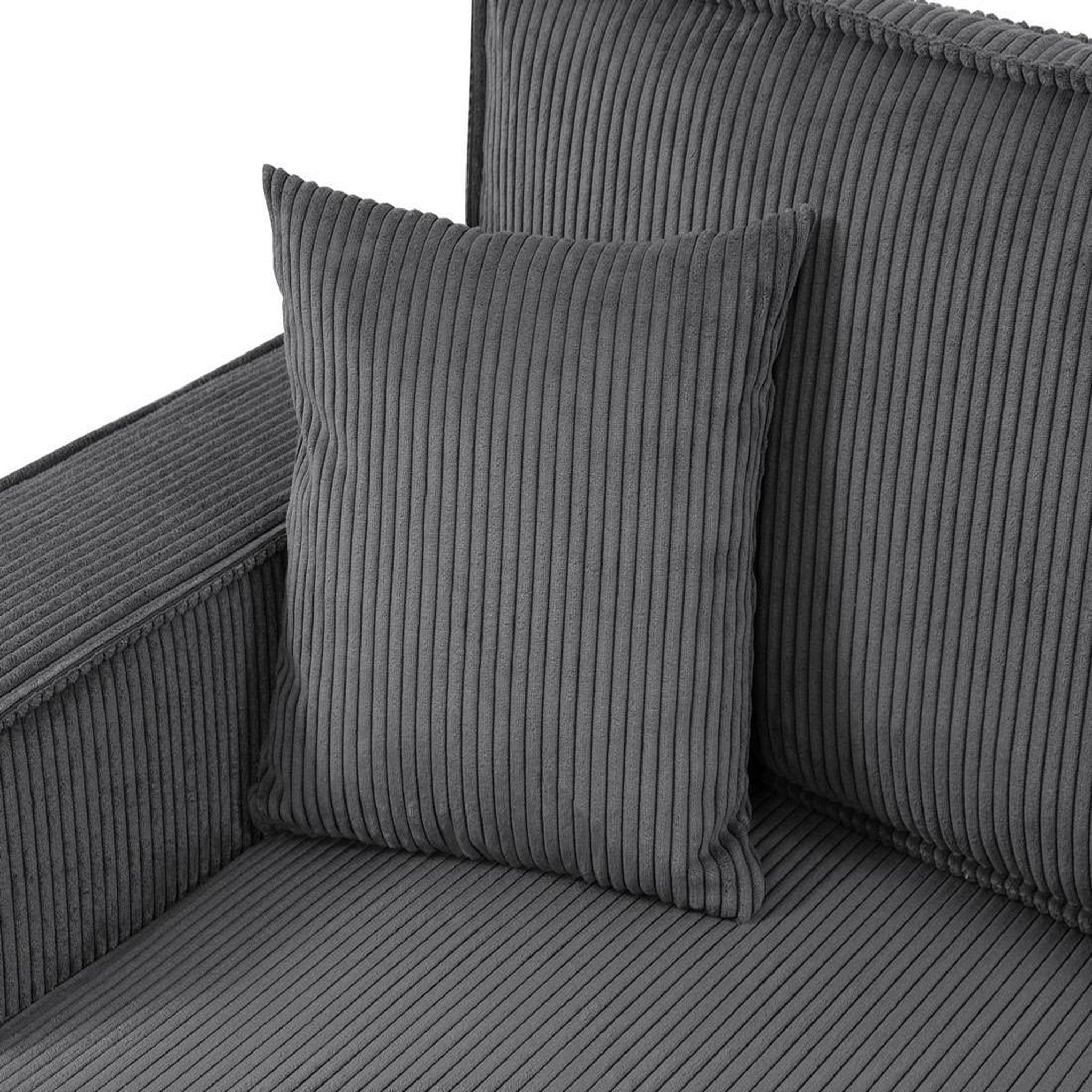 Voir la diapositive 4 : BEST MOBILIER Cezanne - canapé panoramique en u - 7 places - convertible avec coffre - en velours côtelé