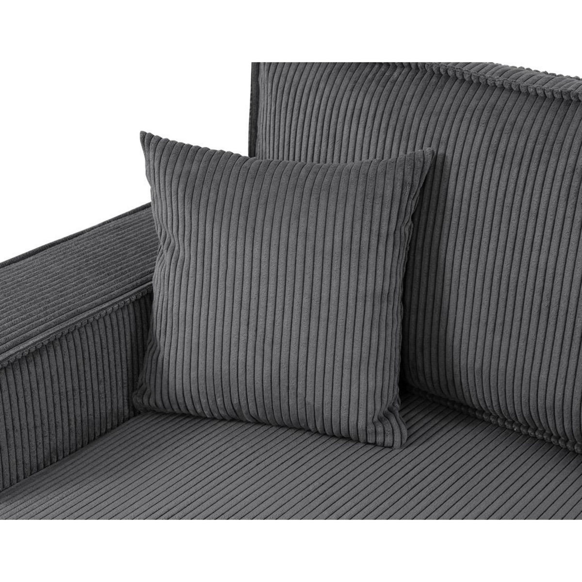 BEST MOBILIER Cezanne - canapé panoramique en u - 7 places - convertible avec coffre - en velours côtelé