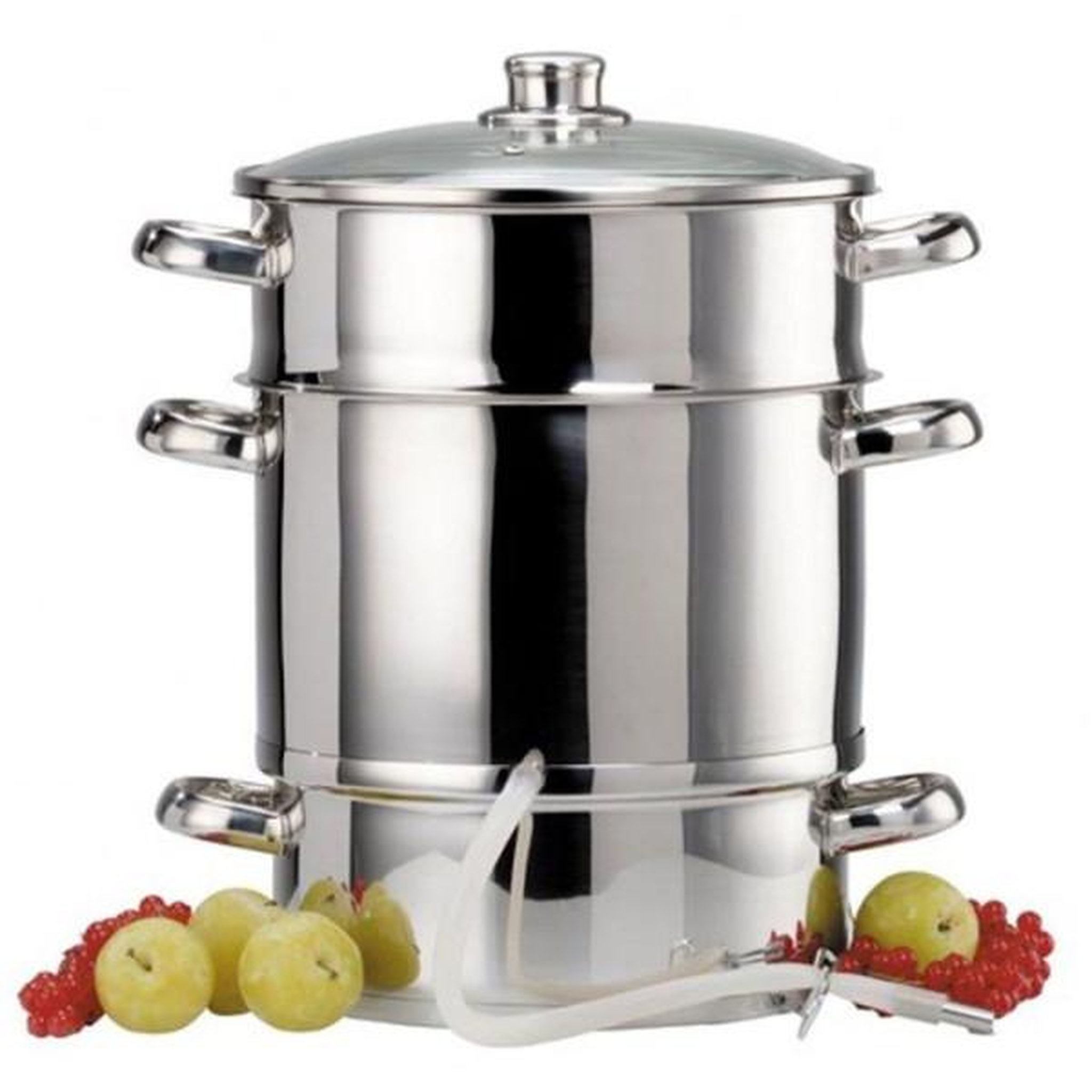 Voir la diapositive 4 : BAUMALU Extracteur de jus à vapeur diam 26 cm inox
