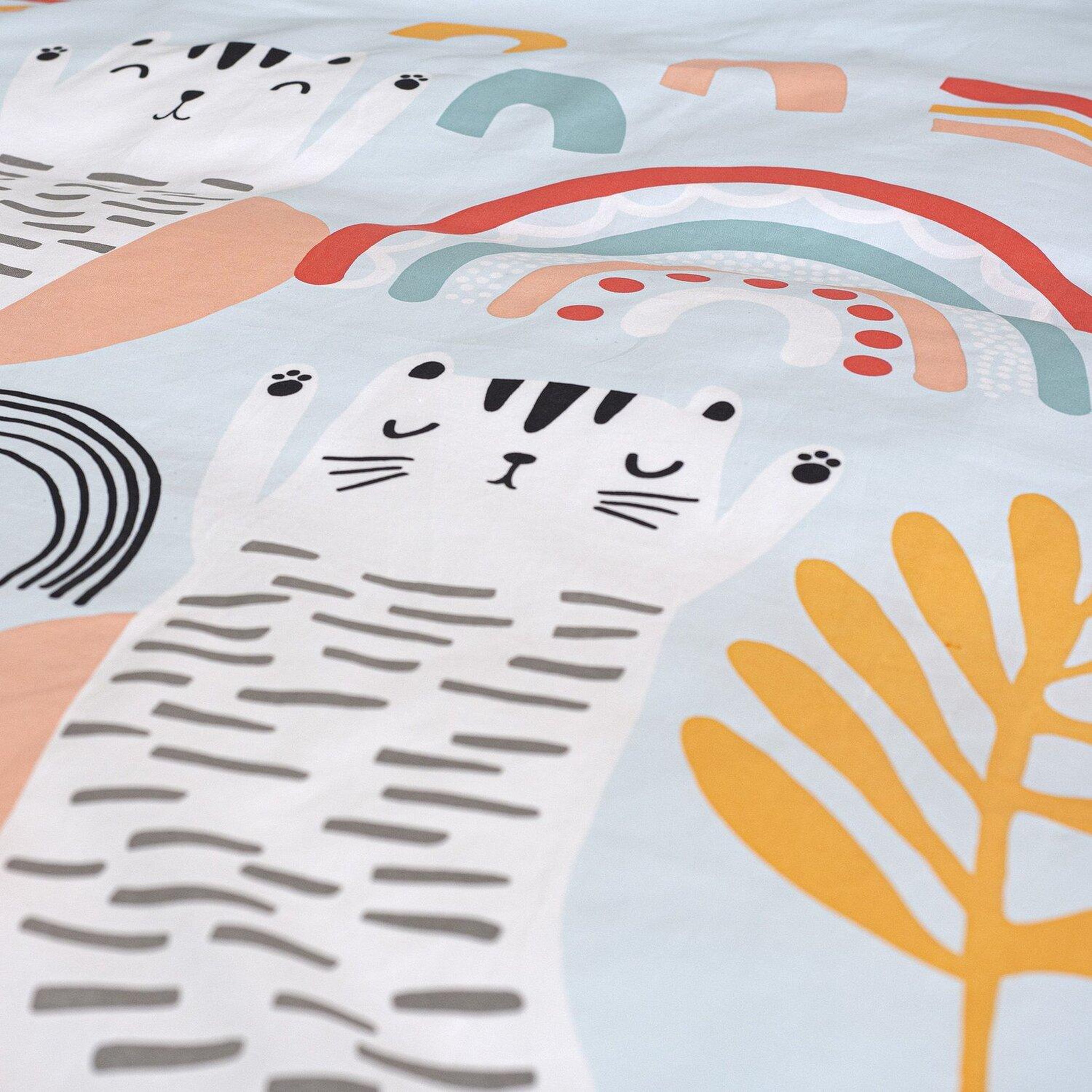 Voir la diapositive 4 : Home collection Parure housse de couette 140x200cm 100% coton 57 fils catchi