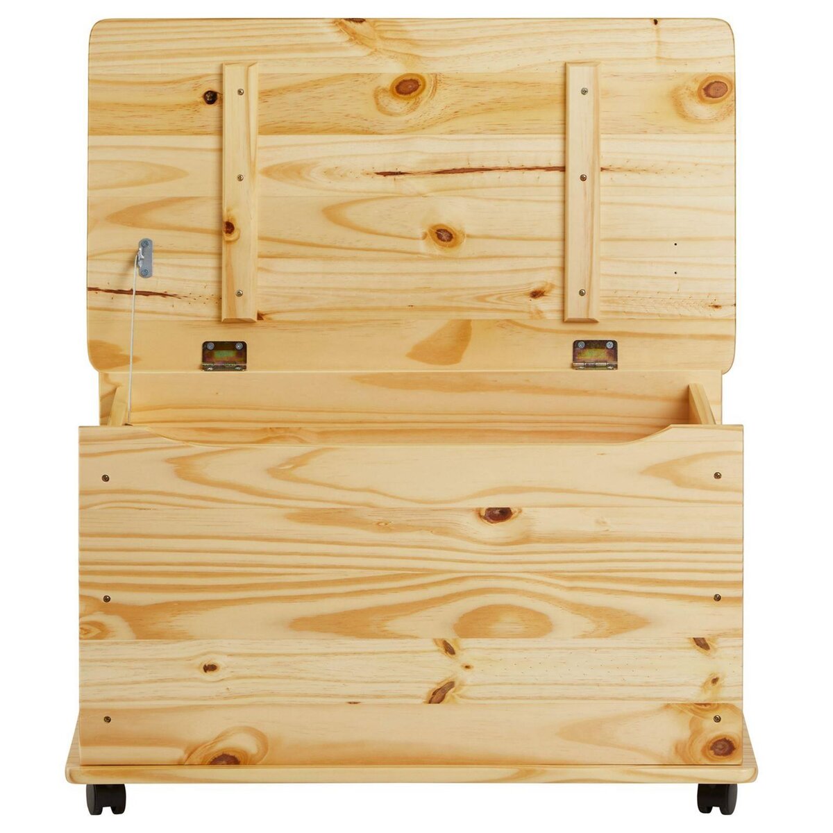 IDIMEX Coffre à jouets ELISA avec roulettes, en pin massif