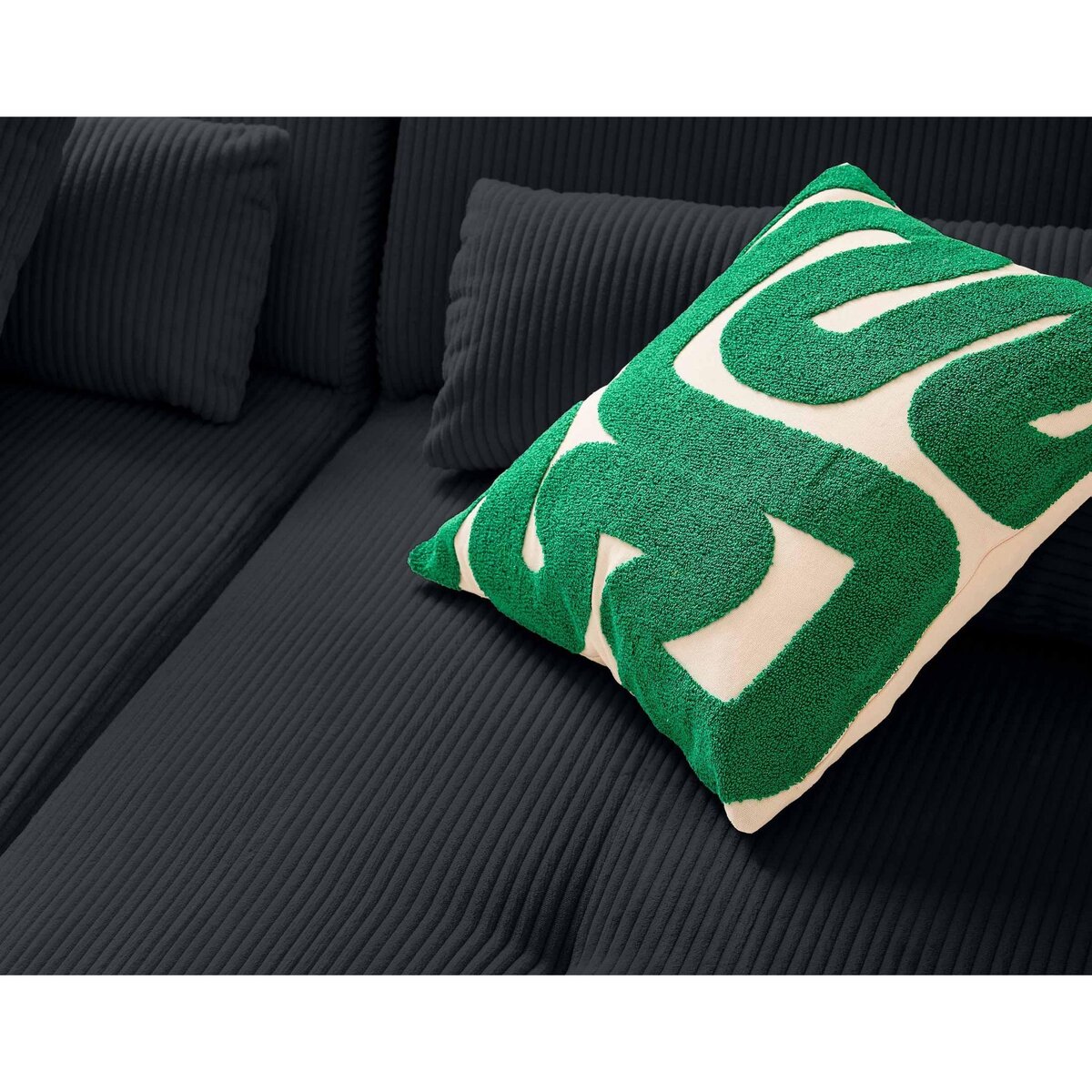 LISA DESIGN Onyx - canapé modulable d'angle réversible 4 places - en velours côtelé