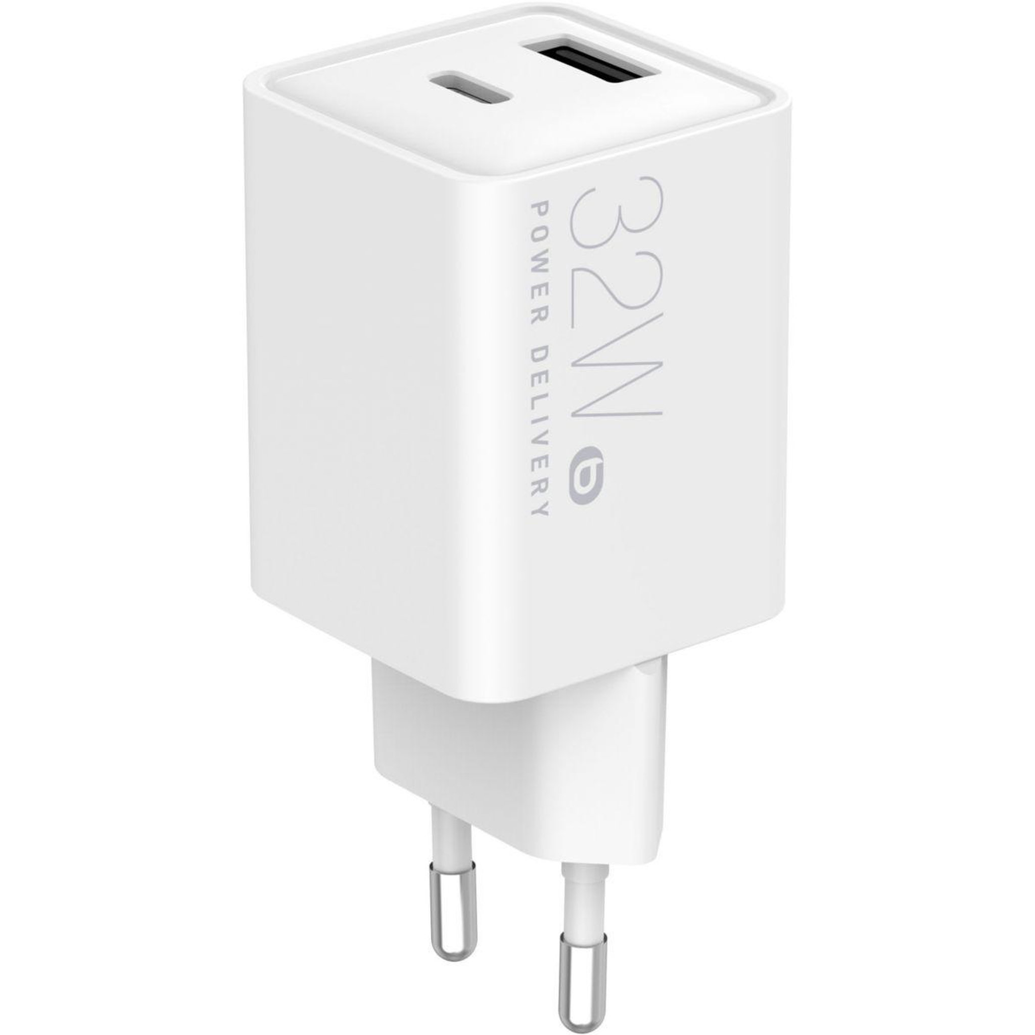 Voir la diapositive 2 : ESSENTIEL B Chargeur 32w charge rapide usb-a  / usb-c blanc