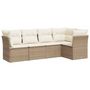 Voir la diapositive 2 : VIDAXL Salon de jardin avec coussins 5 pcs beige resine tressee