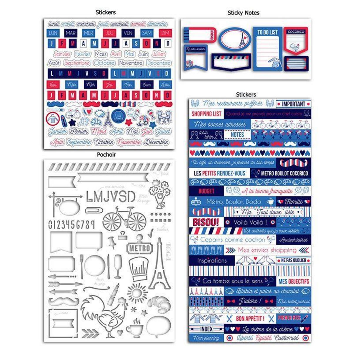 Toga Bullet journal Frenchy - Coffret à personnaliser