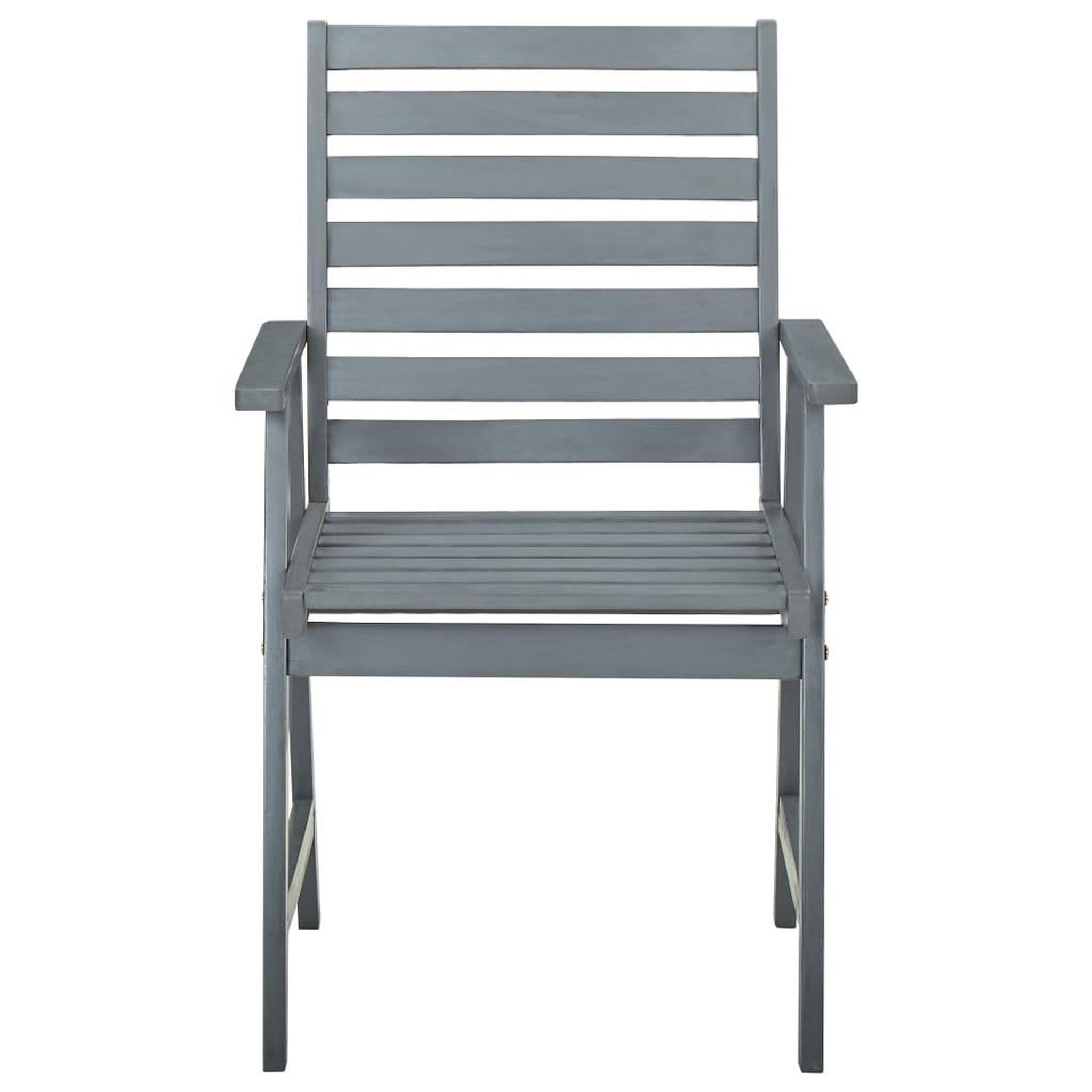 Voir la diapositive 4 : VIDAXL Chaises a manger d'exterieur lot de 2 et coussins Acacia massif
