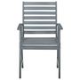 Voir la diapositive 4 : VIDAXL Chaises a manger d'exterieur lot de 2 et coussins Acacia massif