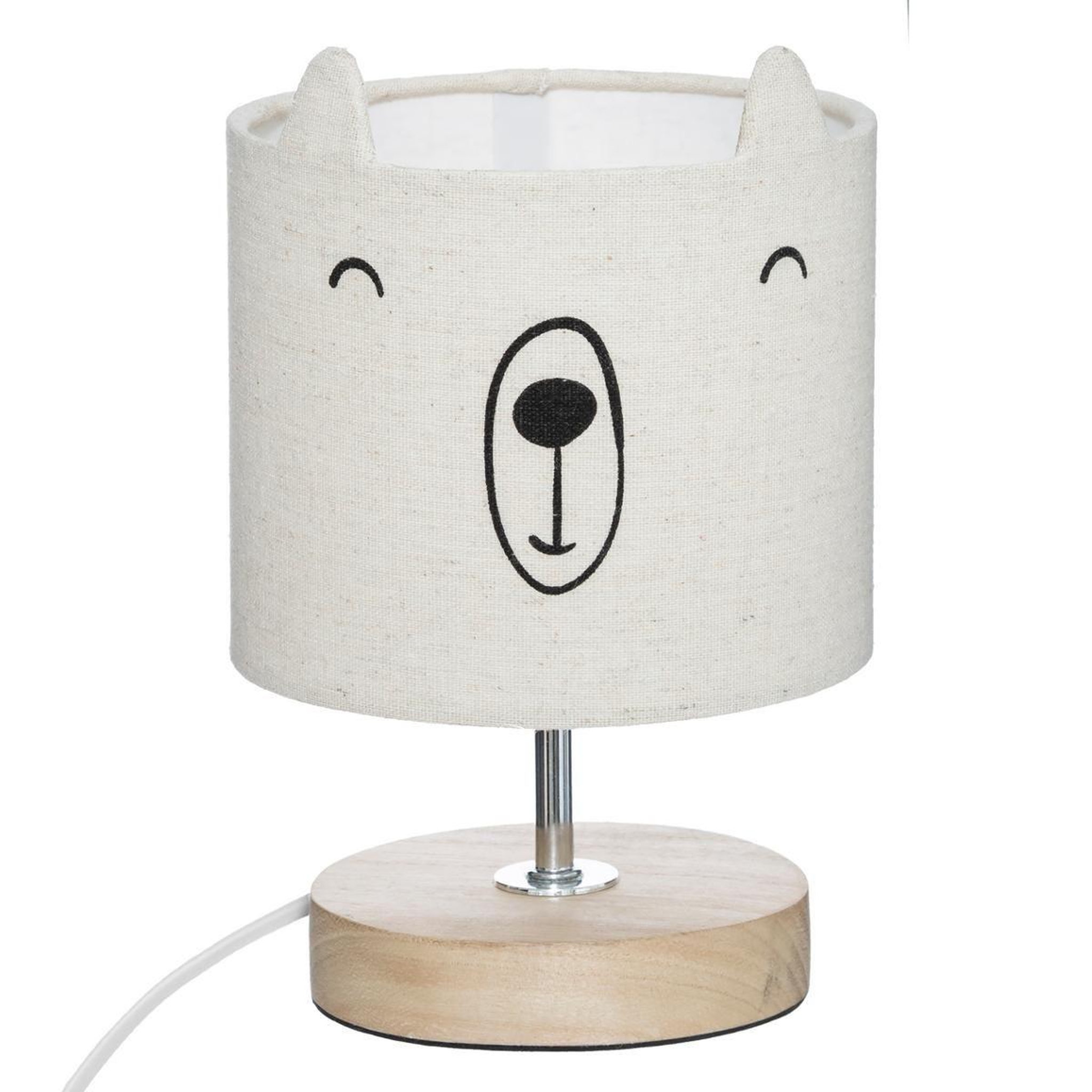 Atmosphera Kids Lampe à poser déco  ourson  21cm blanc