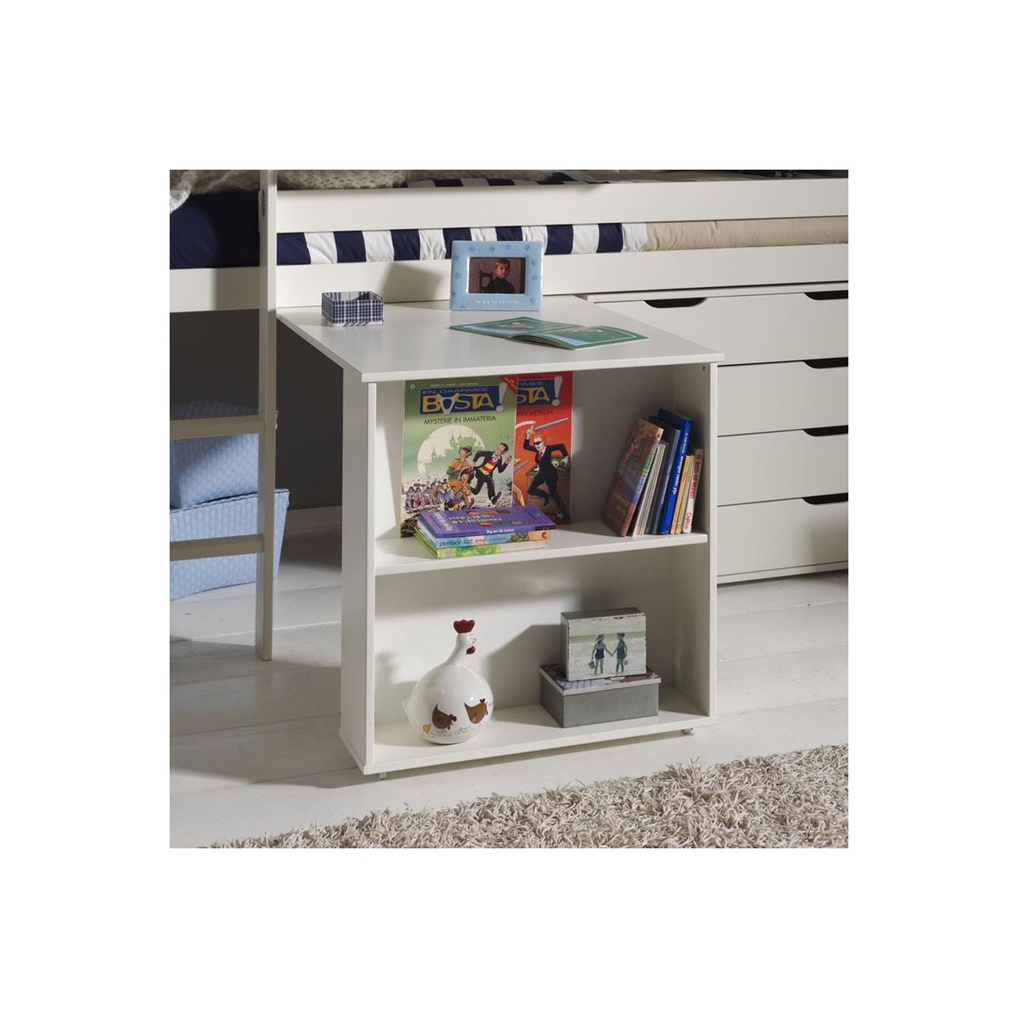 Voir la diapositive 2 : Paris Prix Bureau de lit enfant surélevé  pino  94cm blanc