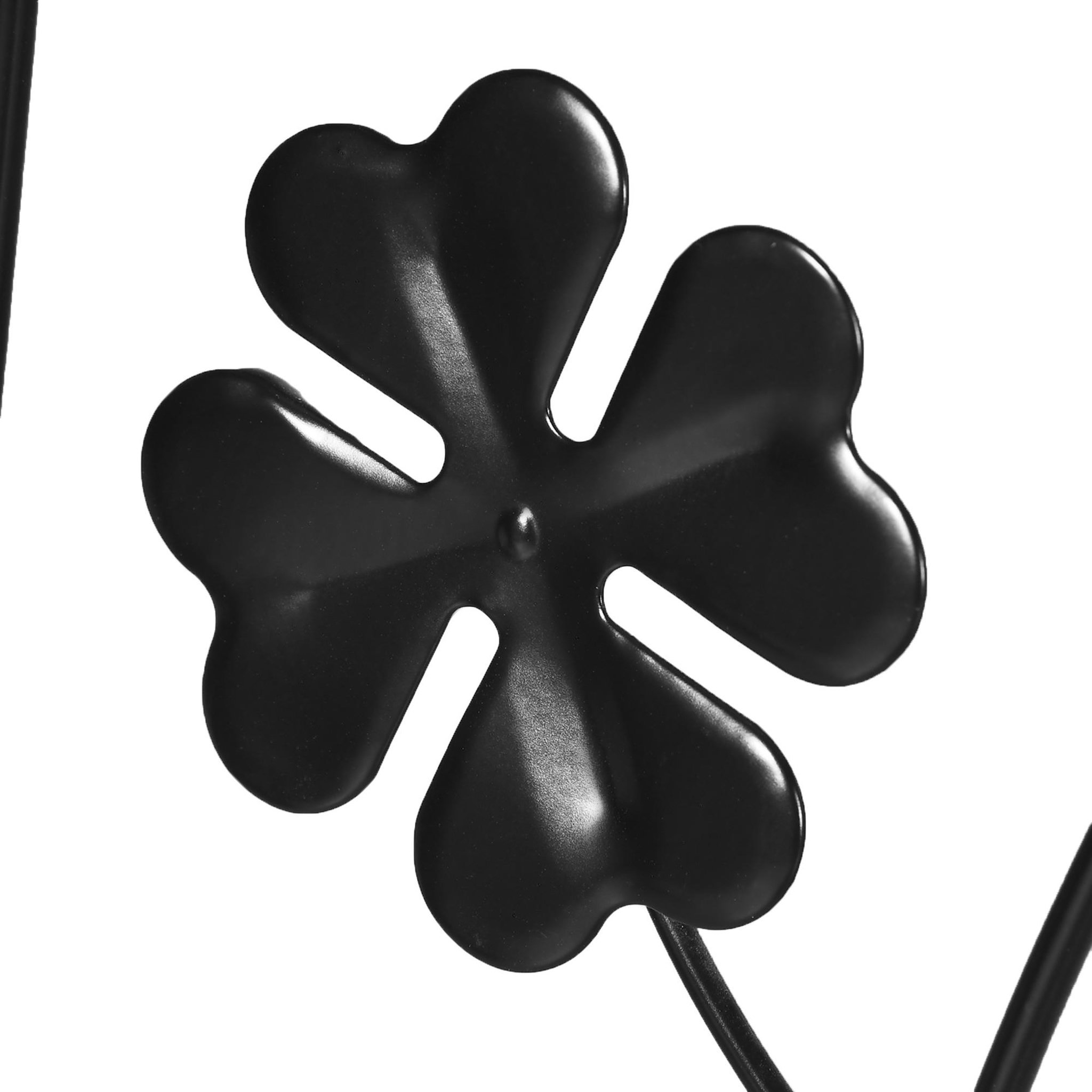 Voir la diapositive 6 : OUTSUNNY Lot de 2 treillis de jardin supports pour plantes grimpantes - dim. 38L x 98H cm - métal époxy noir