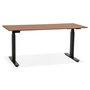 Voir la diapositive 1 : Paris Prix Bureau Ergonomique Réglable  Électrique  160cm Noyer & Noir