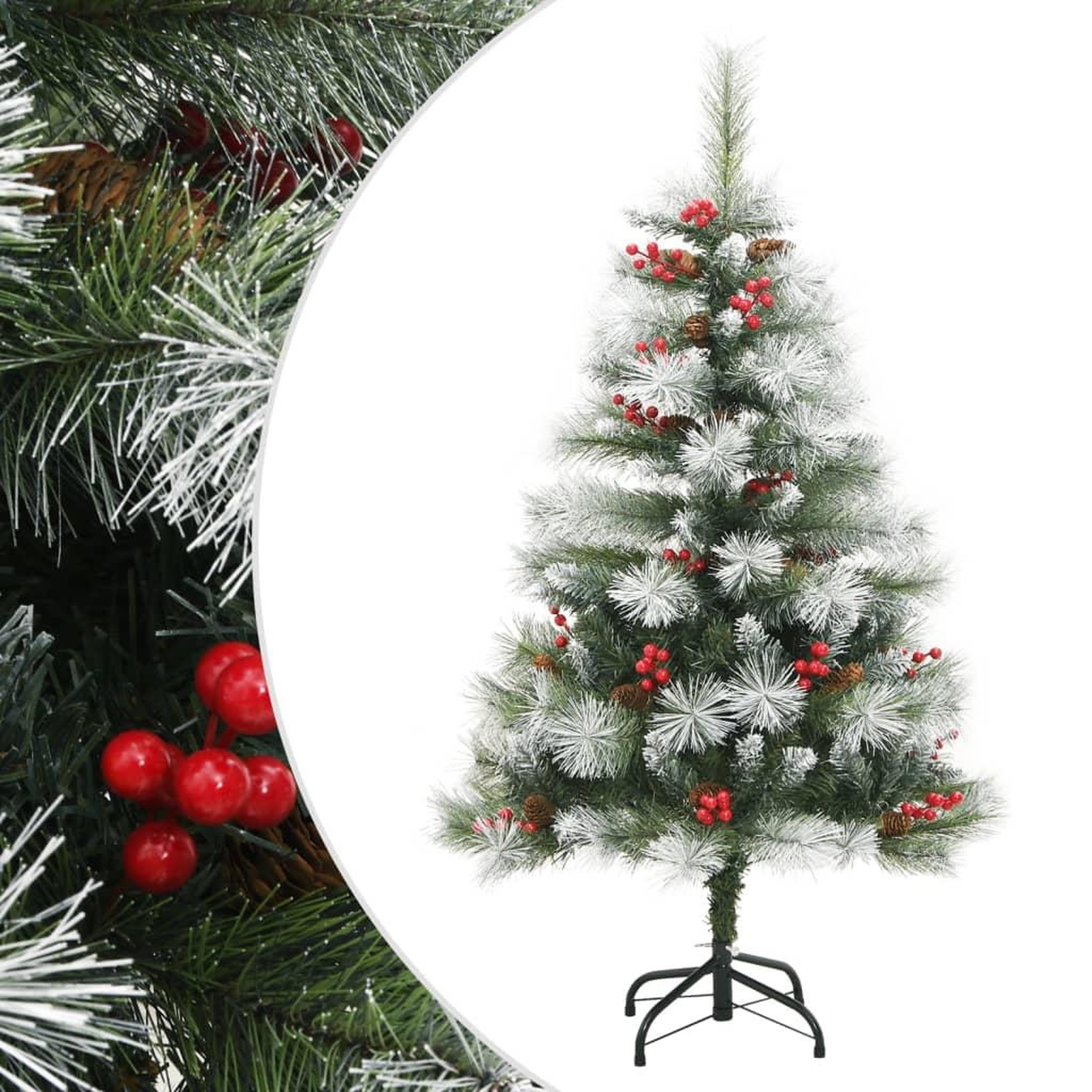 VIDAXL Sapin de Noël artificiel avec pommes de pin et baies 150 cm