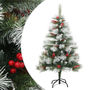 Voir la diapositive 1 : VIDAXL Sapin de Noël artificiel avec pommes de pin et baies 150 cm
