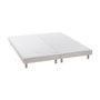 Voir la diapositive 2 : FINLANDEK Sommiers tapissiers a lattes x 2 - 180 x 200 - Bois massif blanc + pieds - FINLANDEK Rakenne