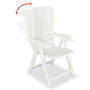 Voir la diapositive 4 : VIDAXL Mobilier a manger d'exterieur 5 pcs Plastique Blanc