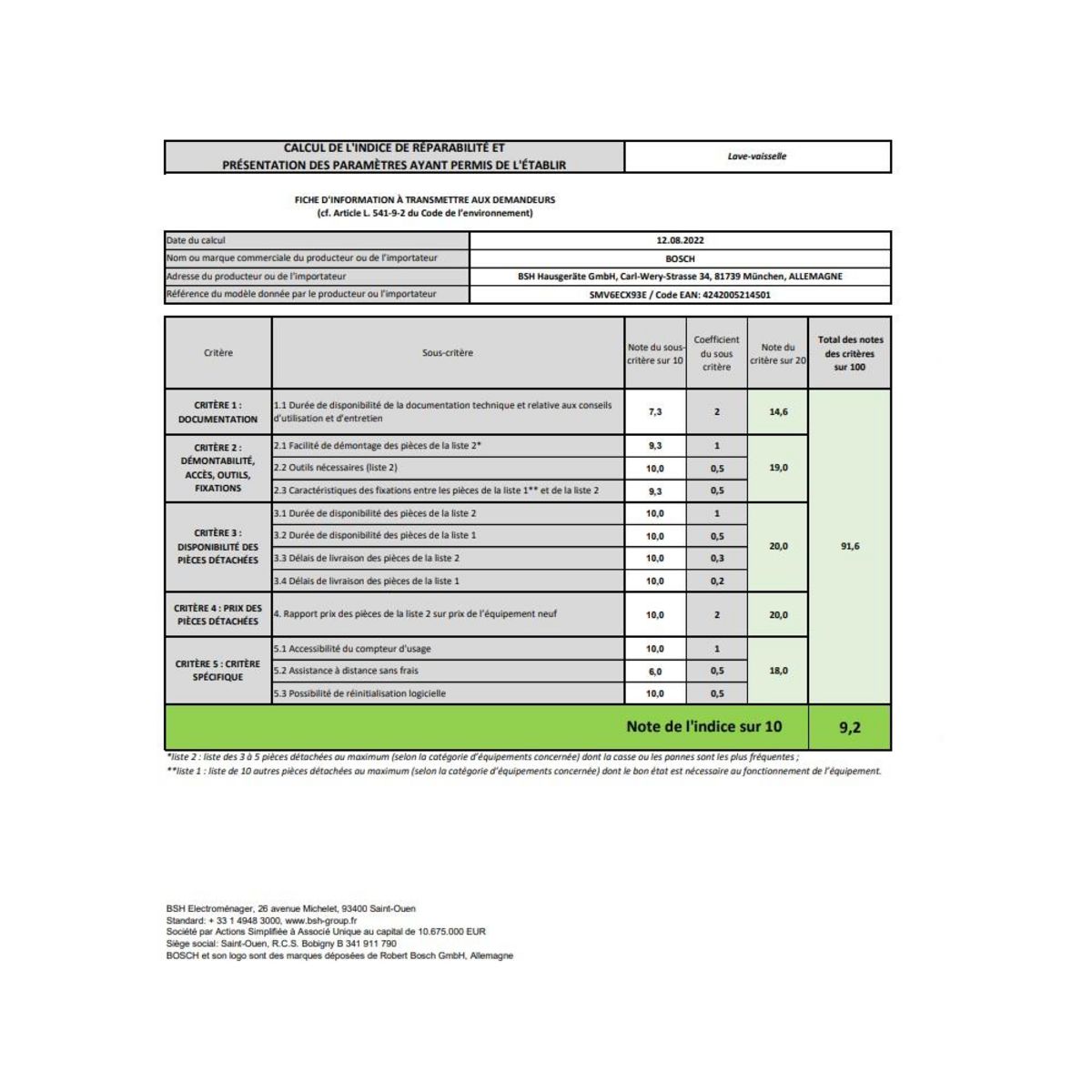 BOSCH Lave-vaisselle 60cm 13 couverts tout intégrable - smv6ecx93e