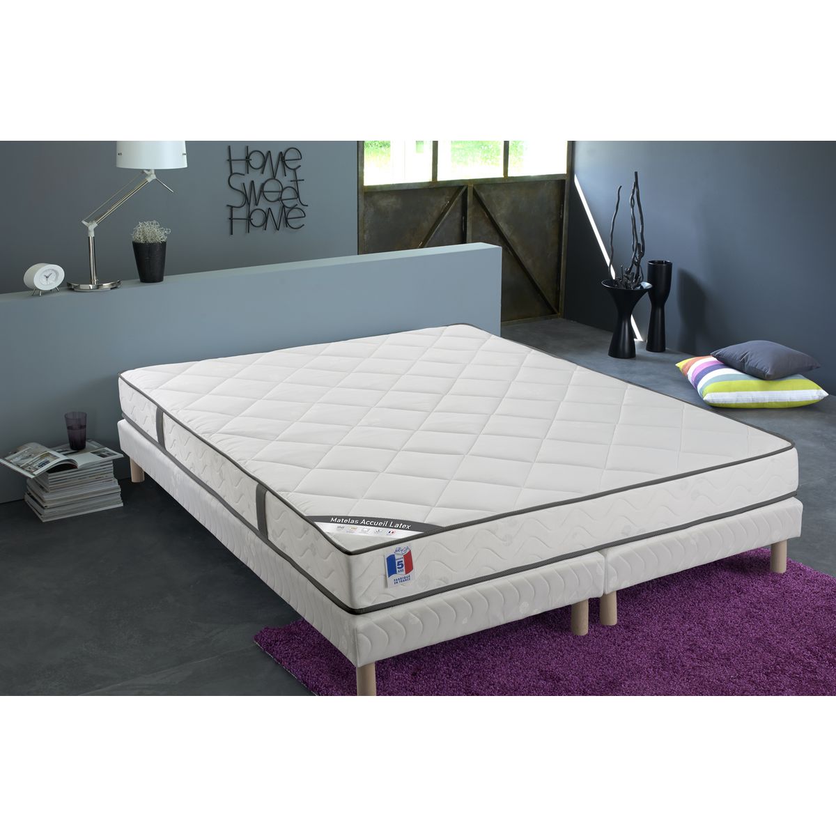 Matelas mousse accueil latex 160x200cm CARLA (livré roulé)