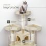 Voir la diapositive 3 : tectake Arbre à chat 170 cm avec griffoir et plateforme d'escalade beige