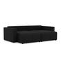 Voir la diapositive 5 : BEST MOBILIER Daryl - canapé d'angle réversible 4 places convertible avec coffre en tissu texturé