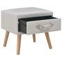 Voir la diapositive 2 : VIDAXL Table de chevet Blanc 40x35x40 cm Similicuir