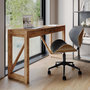 Voir la diapositive 5 : Rendez vous déco Chaise de bureau pivotante en cuir synthétique noir 79-91cm-Baudoin