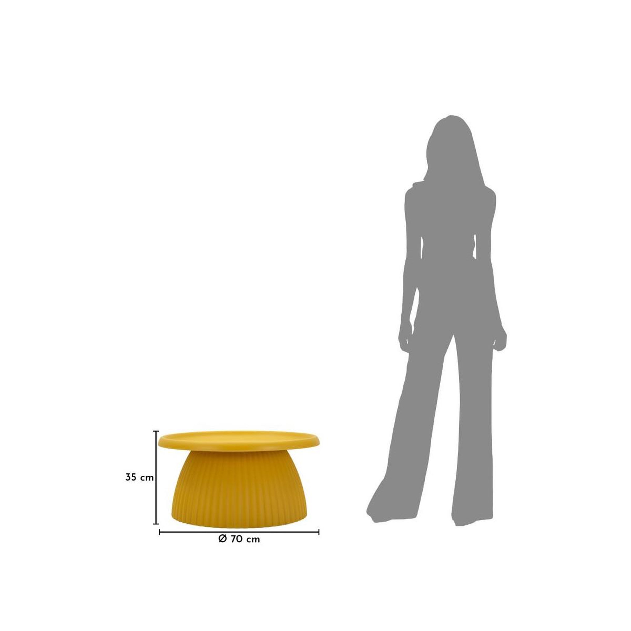 Voir la diapositive 6 : Paris Prix Table basse rainurée  geax  70cm jaune