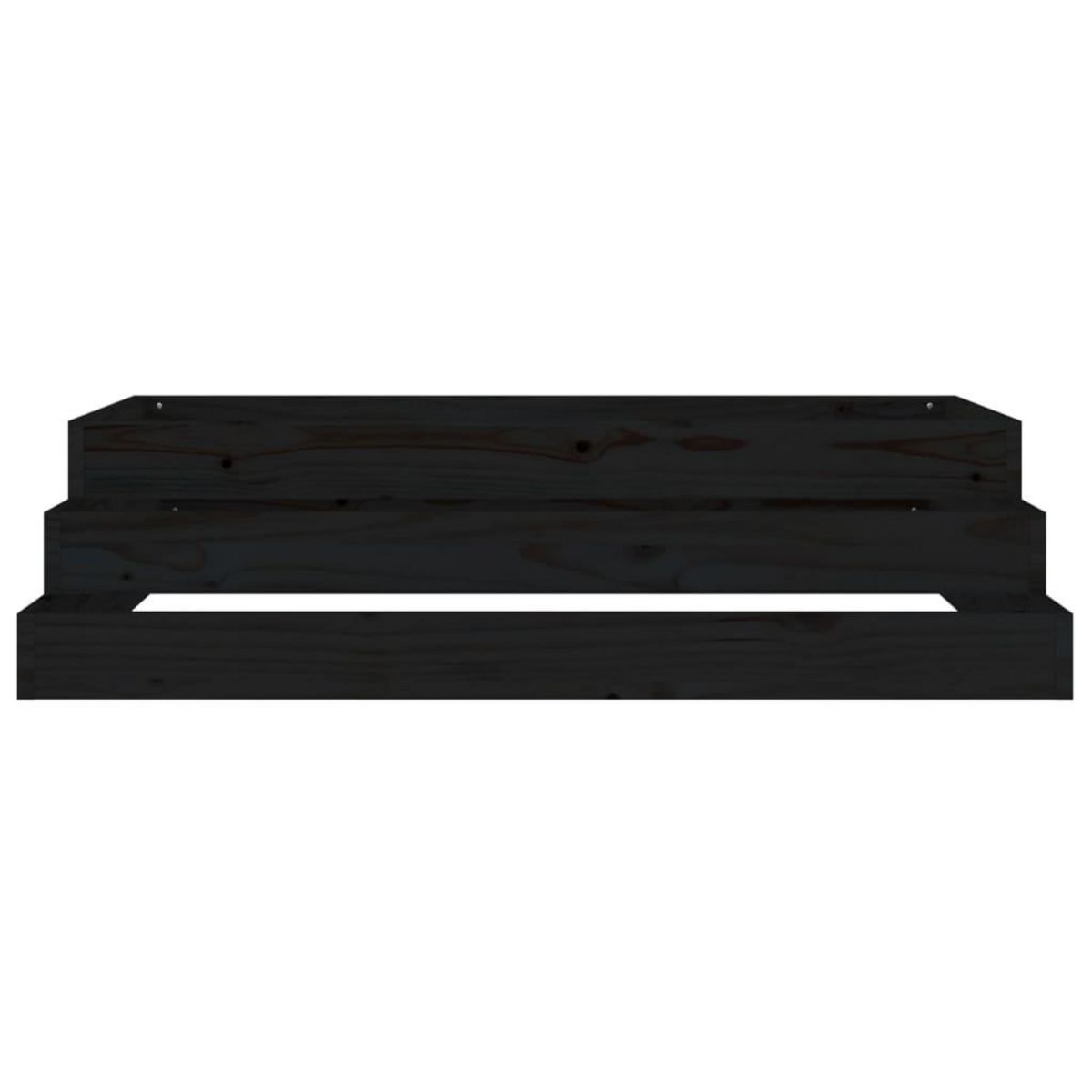 VIDAXL Jardiniere Noir 110x110x27 cm Bois massif de pin