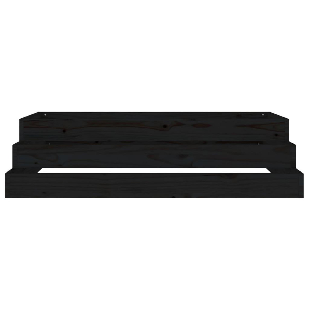 VIDAXL Jardiniere Noir 110x110x27 cm Bois massif de pin