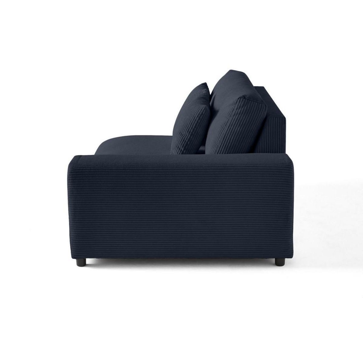 LISA DESIGN Garance - module d'assise 2 places avec accoudoir droit - en velours côtelé