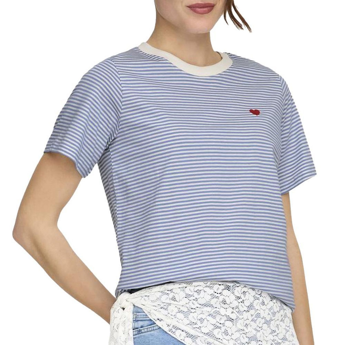 JACQUELINE DE YONG T-shirt Bleu/Rayures Femme JDY Pisa