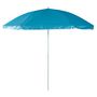 Voir la diapositive 1 : GARDENSTAR Parasol droit de plage rond - Acier et polyester - D1,6m - Bleu